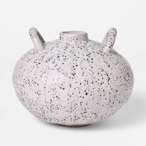 Target White and Black Ceramic Art Vessel